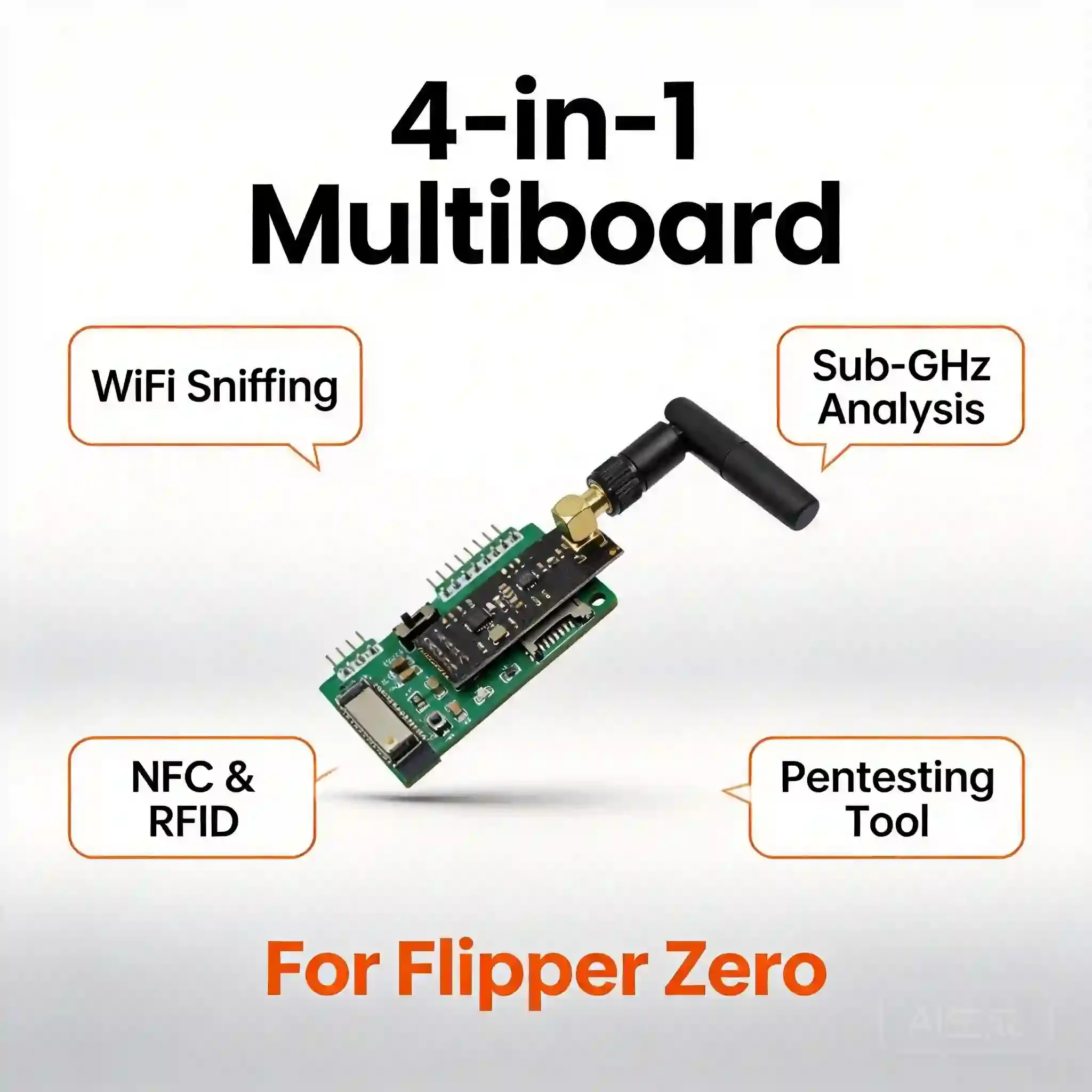For Flipper Zero WiFi NRF24 ESP32 Expansion Board Multi Function Antenna Development Kit NRF Sniffer Marauder Mousejacker GPIO - view 2