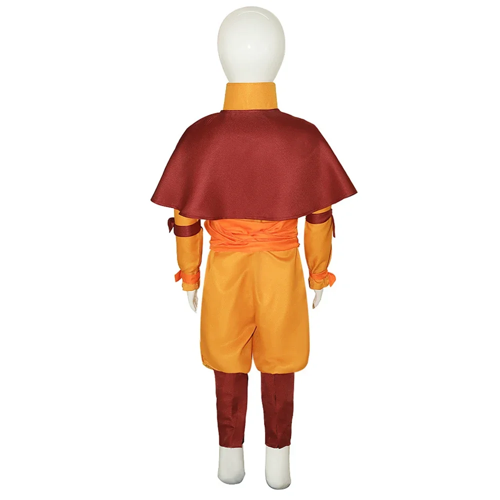 Anime Avatar：The Last Airbender Avatar Aang Cosplay Jumpsuit Suits Adult Kids Unisex Bodysuit Halloween Party Costume Accessory