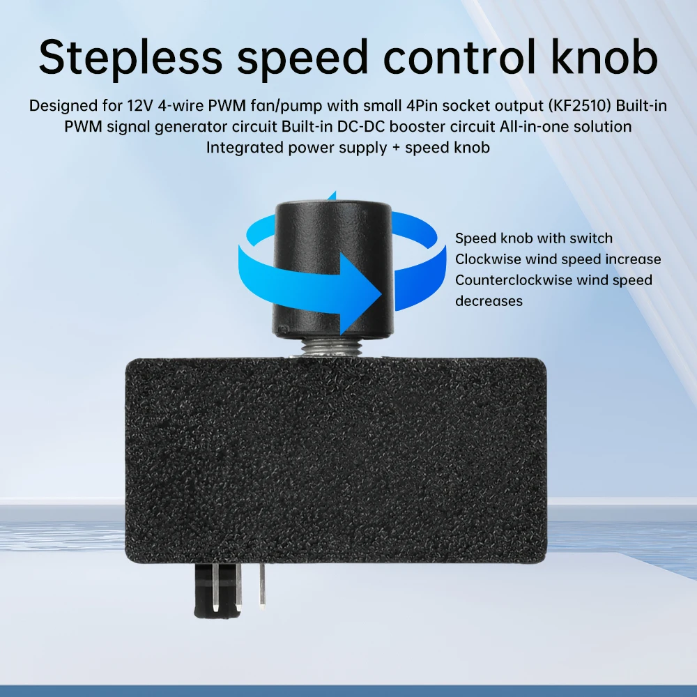 

PWM Speed Controller 4Pin Fan Governor Type-C USB Power Supply DIY Watercooling Cooler 25KHz PWM