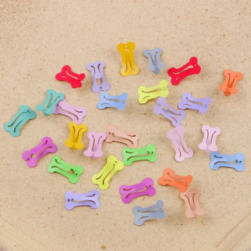 5/10/20pcs Hair Clips for Dogs Multicolor Barrettes Small Bone Snap Hair Clips for Dog Cat Pet Grooming Bows Hair Accessories