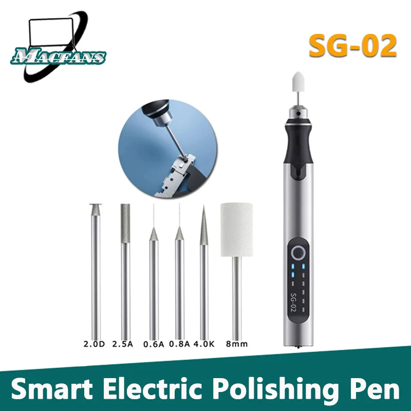 New SG-02 Smart Electric Polishing Pen USB Rechargeable Speed Rotary Grind Multifunctional Cutting Engraving Wireless Mini Pen