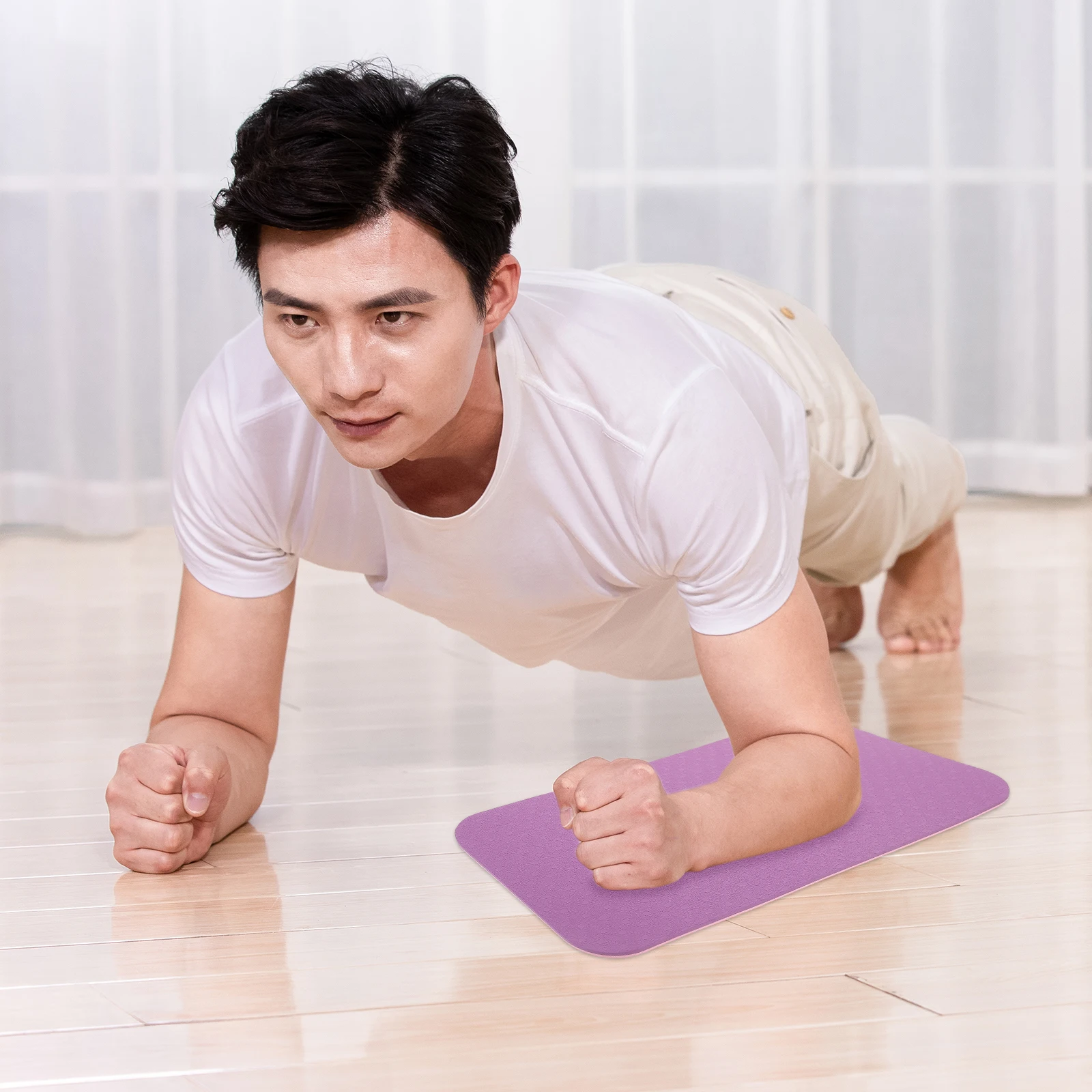 

2pcs Yoga Mat TPE Material High Stabilizer Knee Pad for Gym Workout Comfortable Yoga Knee Cushion