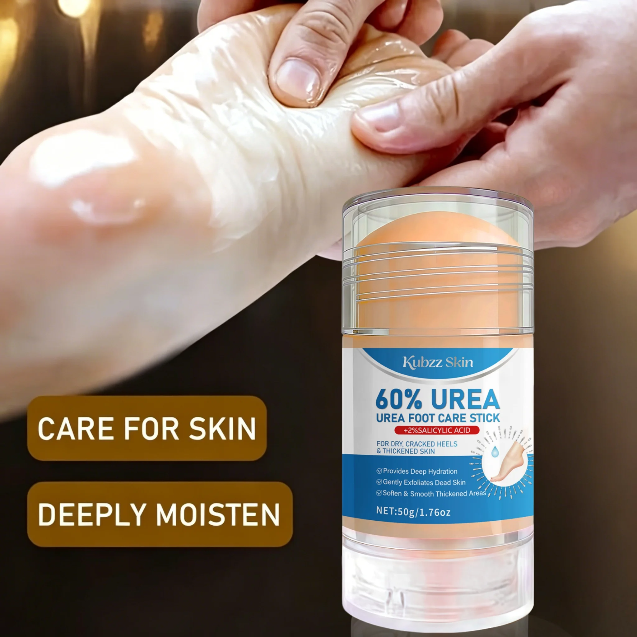 1pc Anti-Crack Urea Cream, Lip Balm-Style Foot Cream for Dry Cracked Skin. Stick Design for Portability and Easy Application
