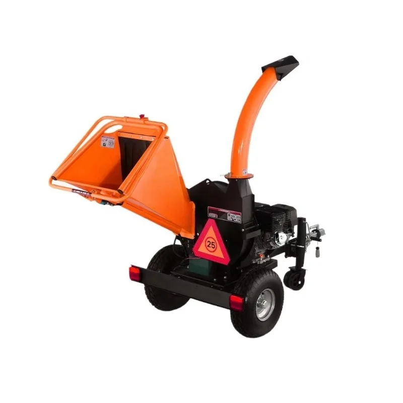 5 Garden Spiral Grinder Particle Press Branch Wood Chipper with Diesel Engine