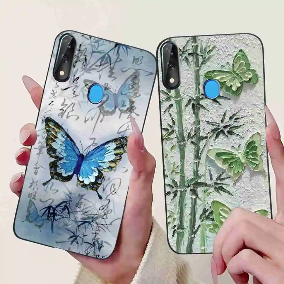 Чехлы для ZTE Blade V10, чехол с изображением зеленой бабочки и мультфильма, противоударный мягкий чехол из ТПУ для ZTE BladeV10, 2019, чехлы для сумок