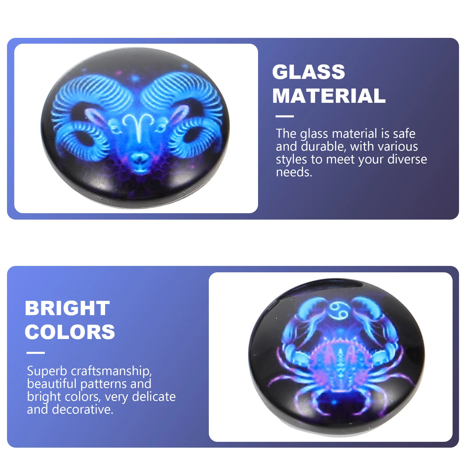 20 Stück DIY Craft Patch Time 3D Edelstein Patches Perle 12 Sternbilder Perlen