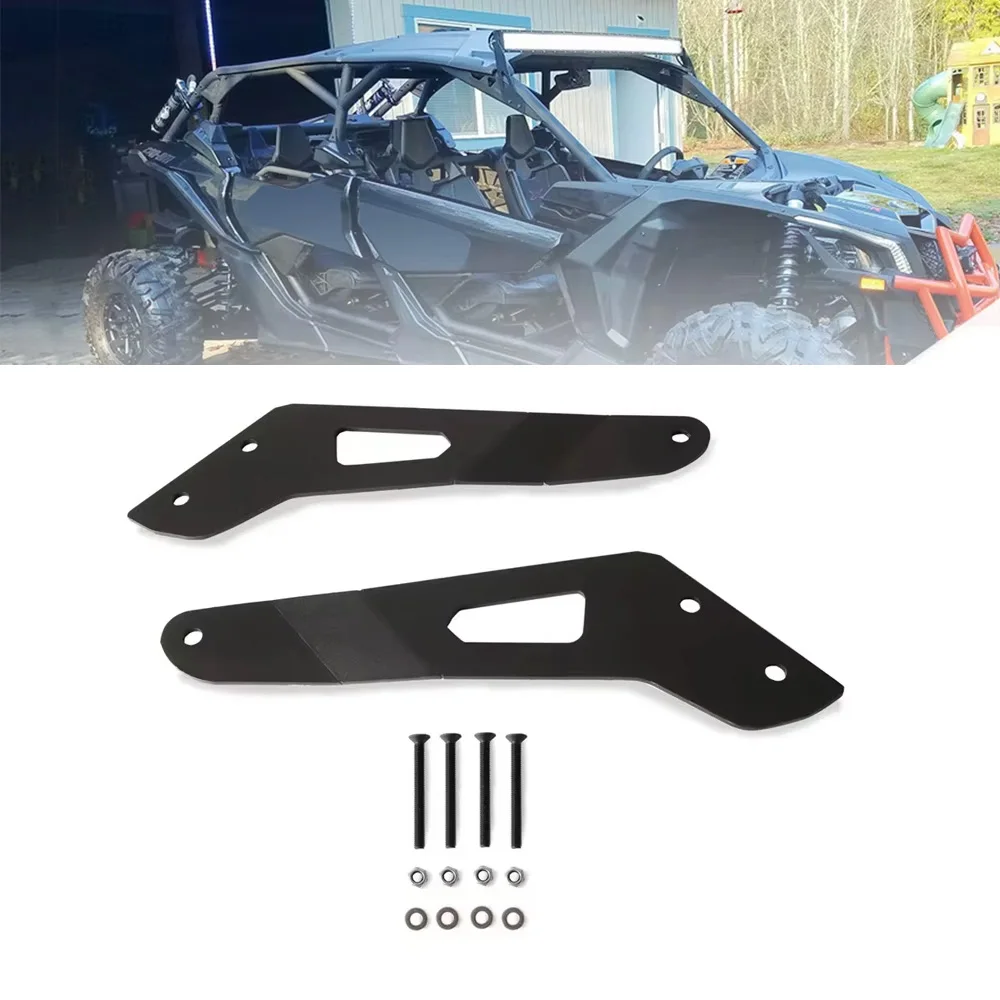 Roof 50'' Curved Led Light Bar Mount Brackets Upper Roof Brackets Lamp Bracket for Bombardier Can-Am Maverick Max X3 2017-2025