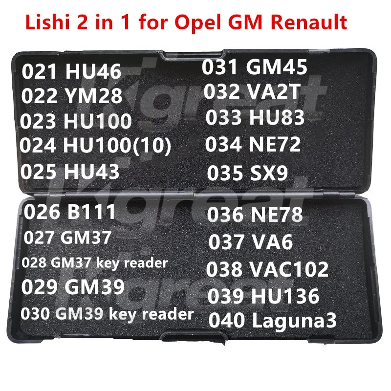 101-120 Lishi 2 w 1 2w1 NSN14R NSN11 WT47T YM30 DAT17 ISU5 HU87 Suzuki2020 SZ14 SSY3 TOY43 TOY43AT TOY43R TOY40 do Toyoty