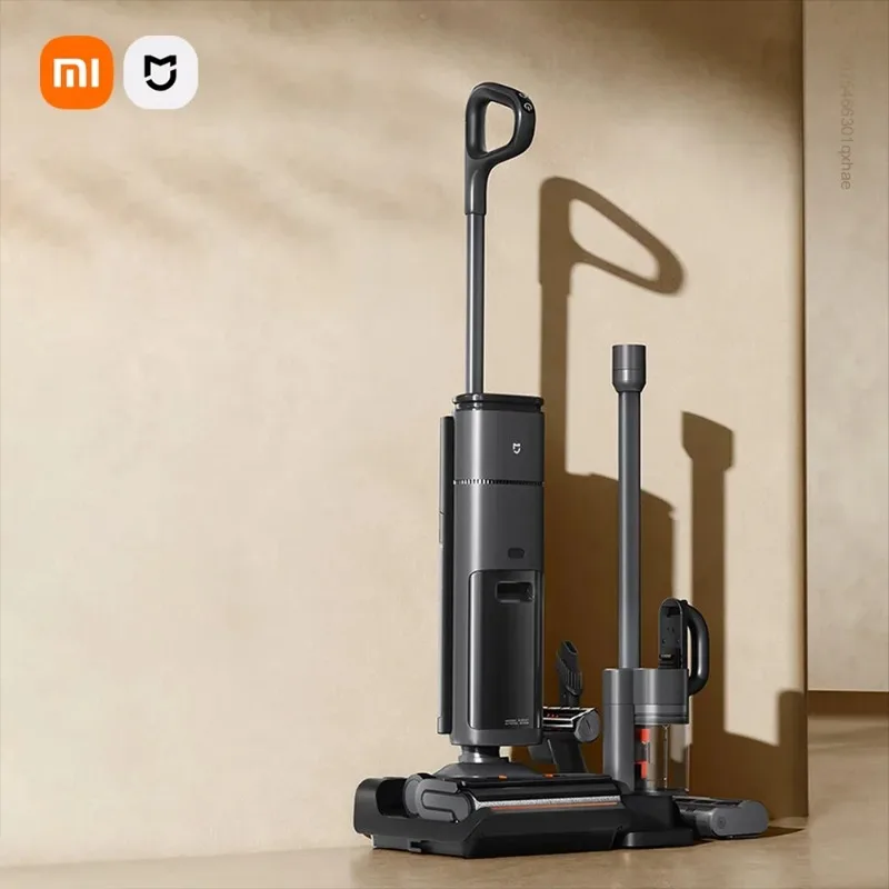 XIAOMI MIJIA 3Max Cordless Floor Scrubber Vacuum Cleaner Mite Remover 180° Flat Head Anti-Tangle with Hot Air Drying Function