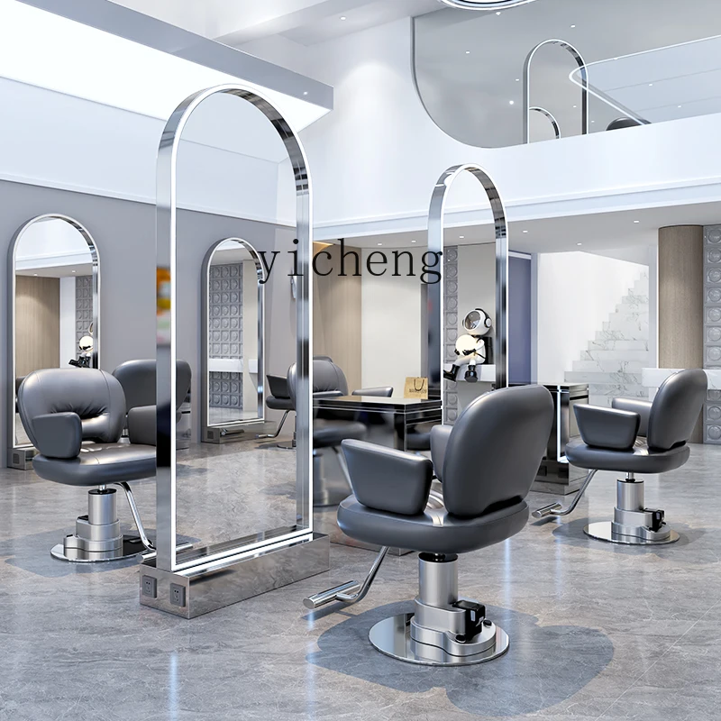 ZC hair salon mirror single and double-sided full-body floor-to-ceiling hair cutting mirror for high-end hair salons