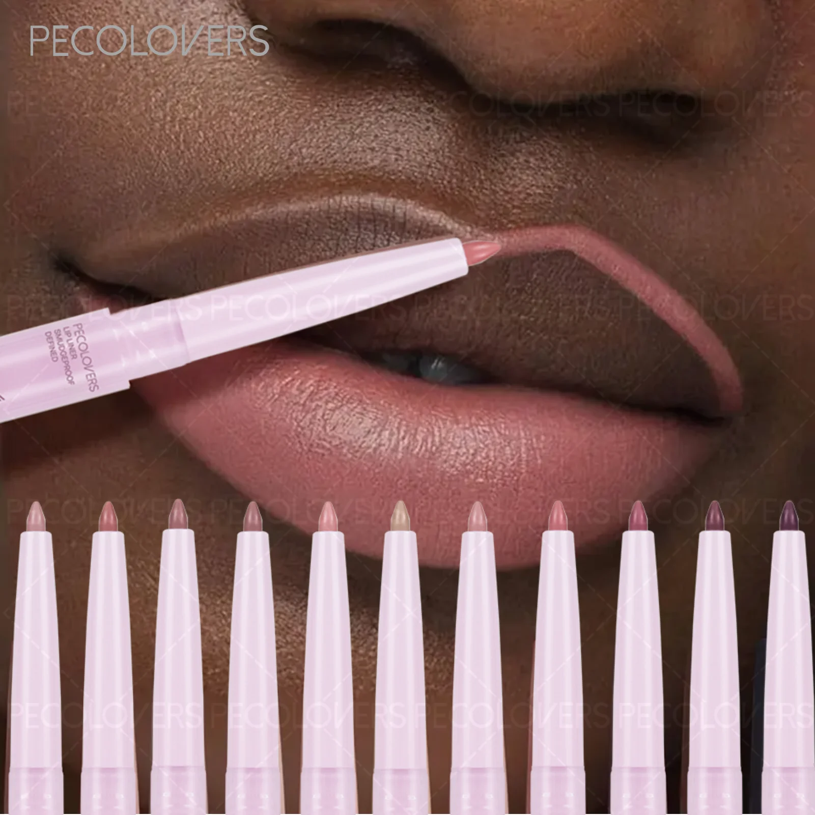 1 ชิ้นปากกาลิปไลเนอร์กำมะหยี่เนื้อแมท, ลิปไลเนอร์และลิปสติก 2 ใน 1,กันน้ำยาวนานไม่เหนียวเหนอะหนะ, ของขวัญเทศกาลที่สมบูรณ์แบบ