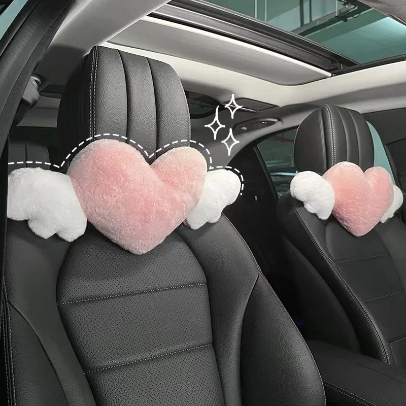 1pc Liebe Herz zurück Taille Kissen Sitz Rücken Kissen niedlichen Cartoon Auto Kopfstütze Kissen