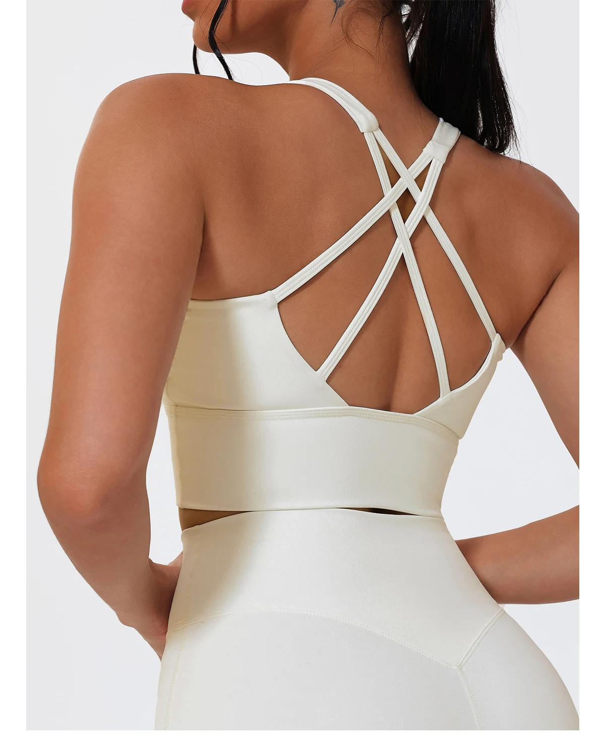 Hearuisavy Sommer-Laufsportweste mit gepolstertem BH, ECO Gym Push-Up-Yoga-Top für Damen, überkreuzter Rücken, U-Ausschnitt, Fitness-Unterwäsche – Detail 27