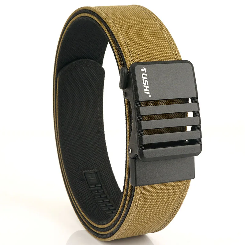 

Tactical Belt for Men Sturdy Nylon Metal Automatic Buckle Heavy Duty Belt Outdoor Girdle IPSC Accessories