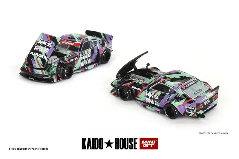 

Литая под давлением модель автомобиля Kaido House x MINI GT 1:64 Fairlady Z HKS