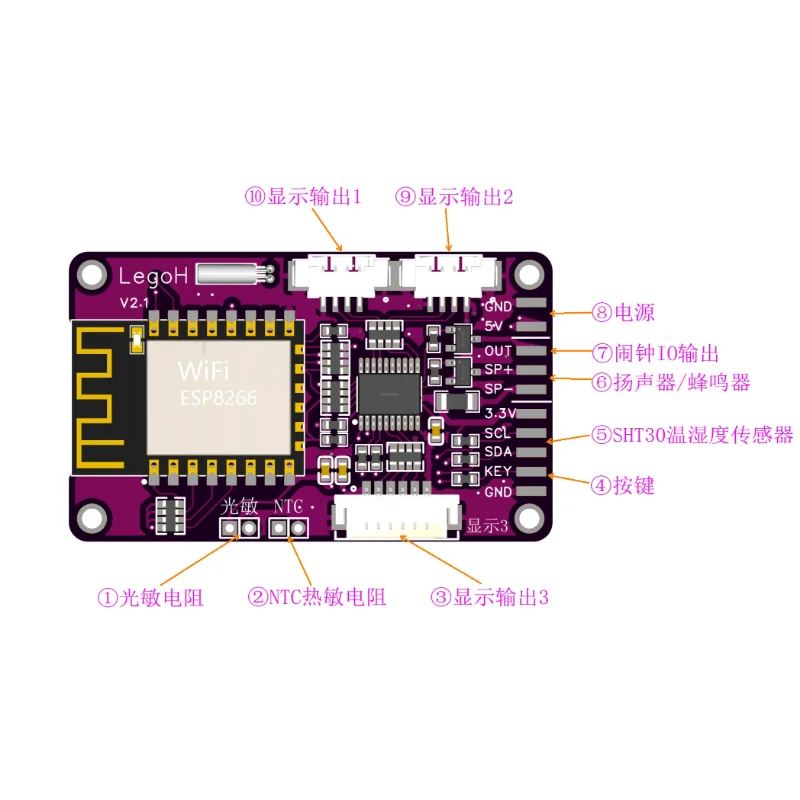 Wifi Clock Modification Board, Any Display, Any Size, Automatic Network Timing DIY Kit, Dual Time Zones