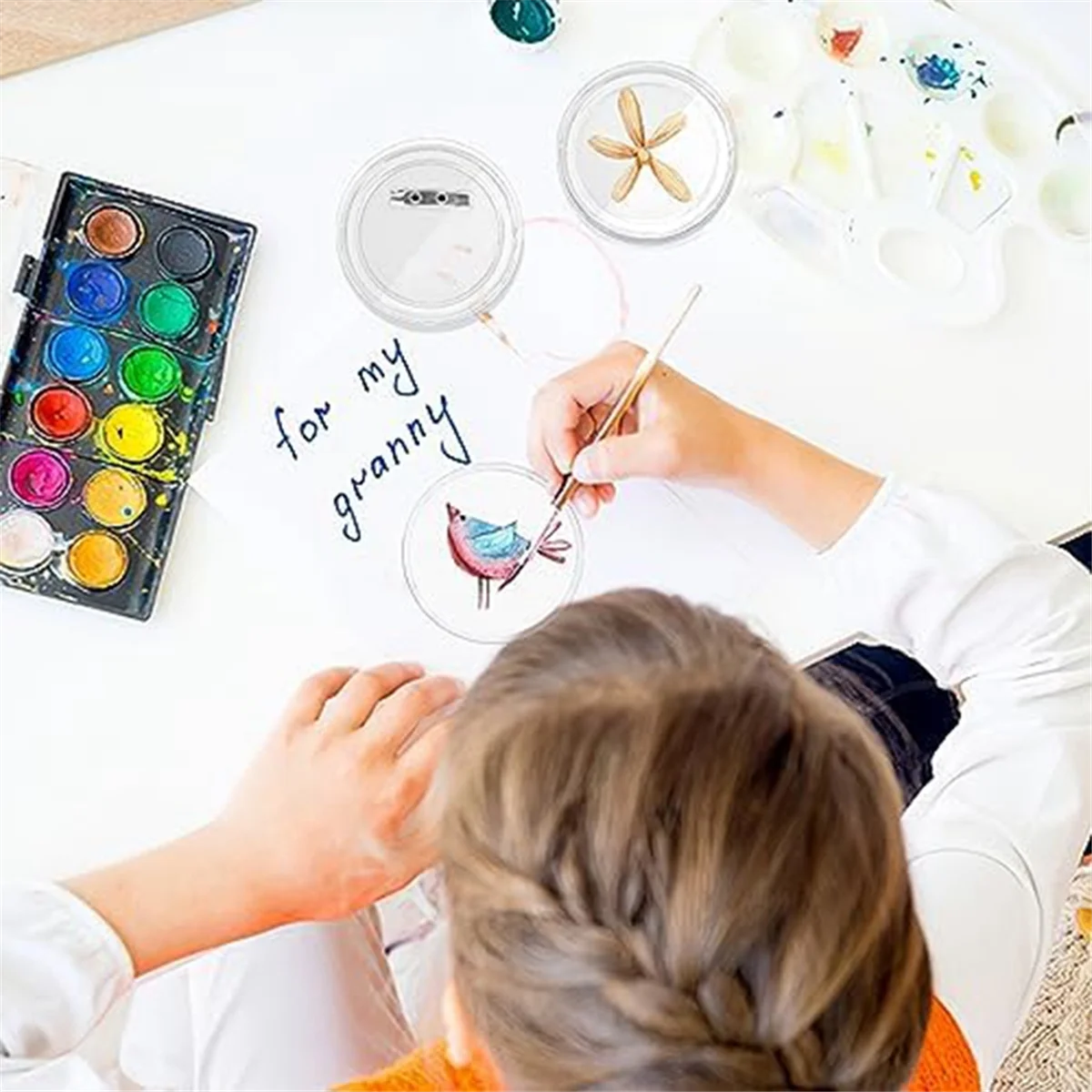 Set of 15 Acrylic Button Pins,Button Pins Make Your Own Button Picture Designs Button Badges for DIY Crafts