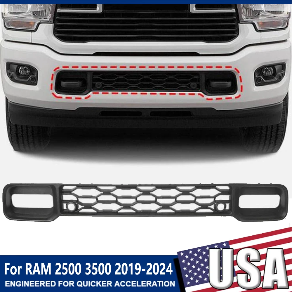 

For Dodge RAM 2500 3500 2019 2020 2021 2022 2023 2024 Car Front Lower Grille Bumper Cover Grill Guard Accessories 68384294AA