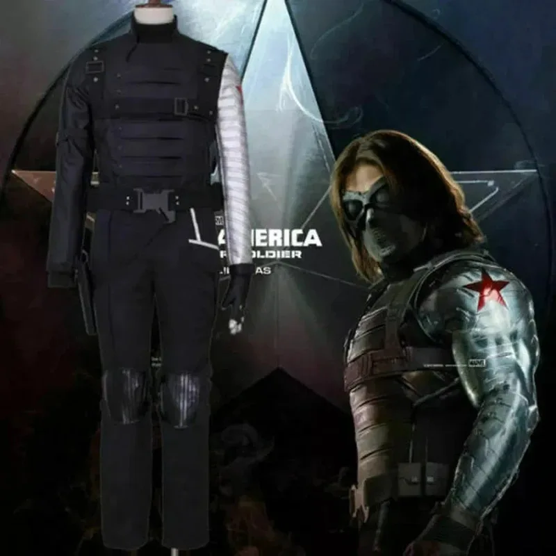 

Капитан Америка2 Зимний солдат Баки Барнс Косплей Костюм на заказ