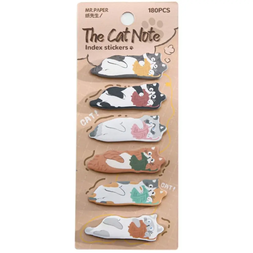 

Scrapbooking Memo Pad Cat Index Sticker Meow Creative Kitty Index Dividers Label Posted Cat Paw Sticky Note Office