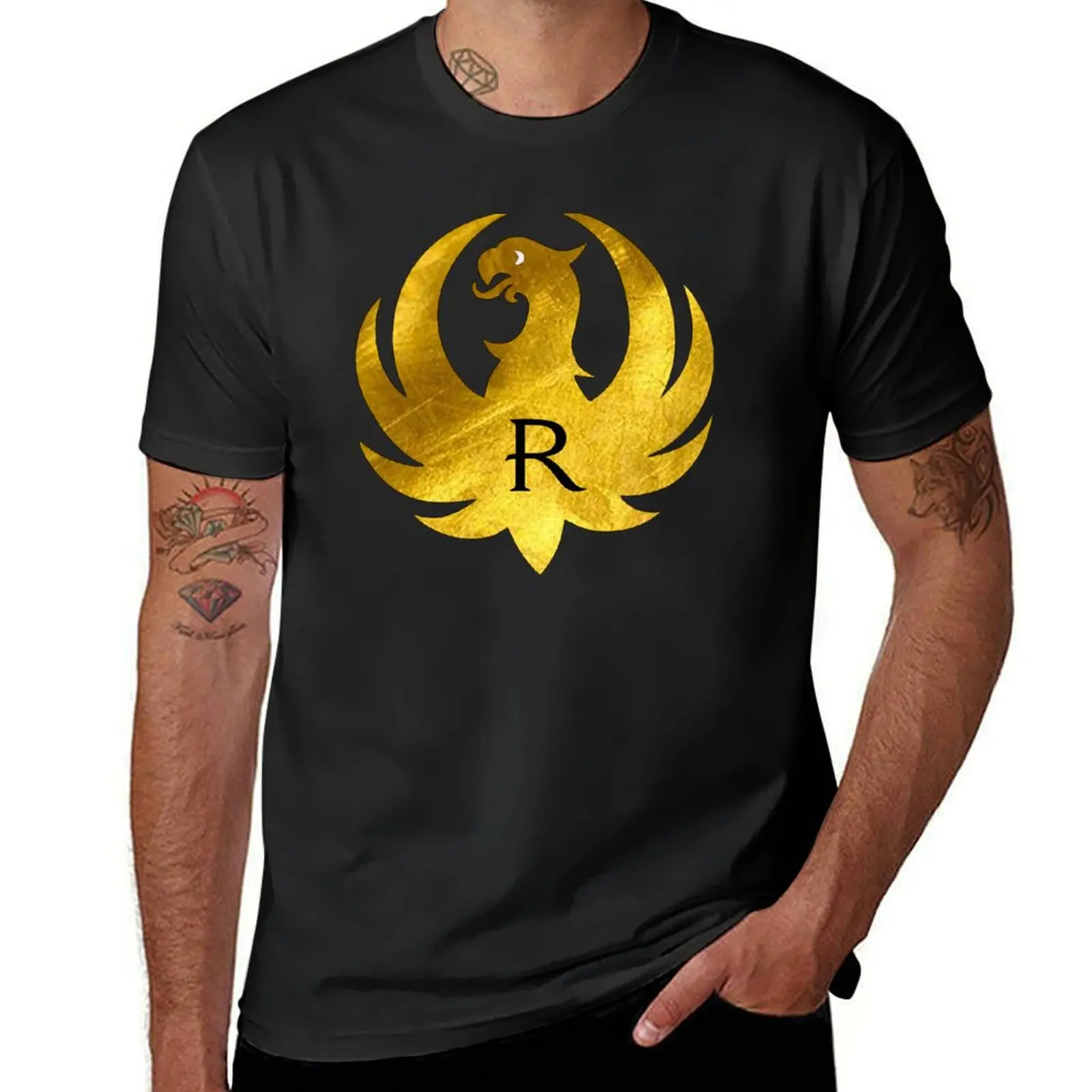 

ruger golden logo T-Shirt for a boy oversizeds heavyweights Men's t-shirt