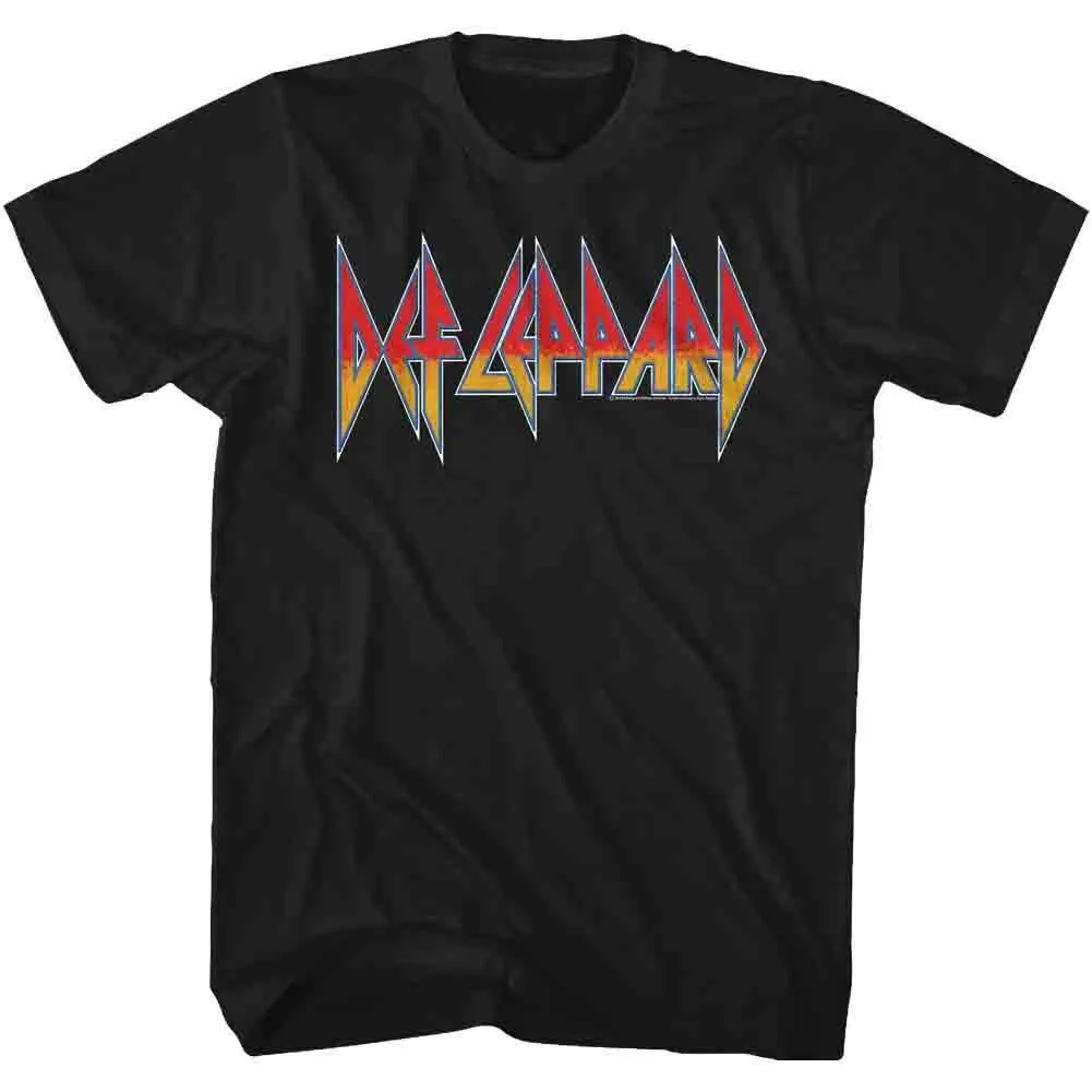 

Def Leppard Classic Logo Black Adult T-Shirt Summer Men's and Women's Loose and Breathable T-shirt Top