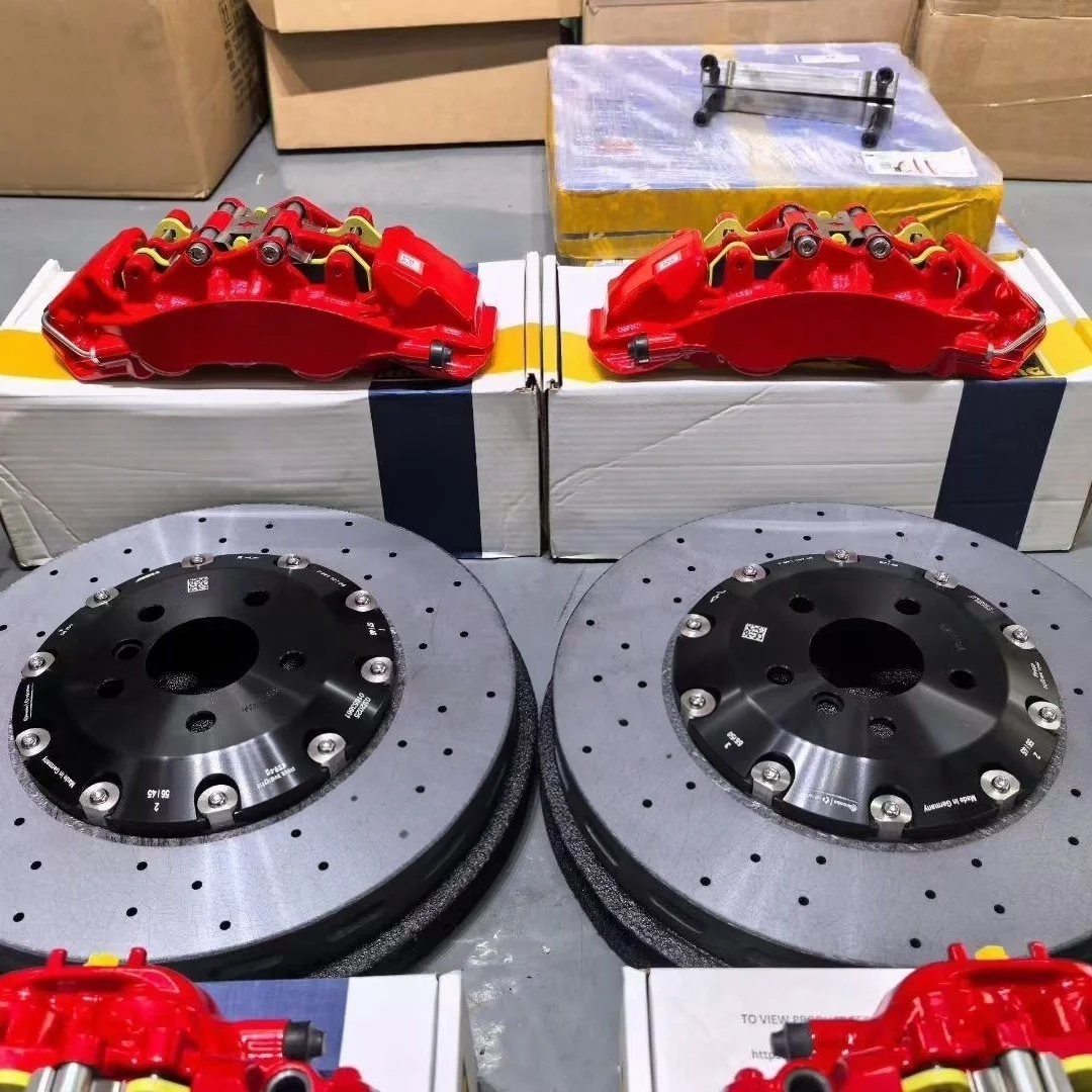Front 6-Piston Rear 4-Piston Big Brake Kit Carbon Ceramic Rotor Electronic Parking Brake System Performance Upgrade
