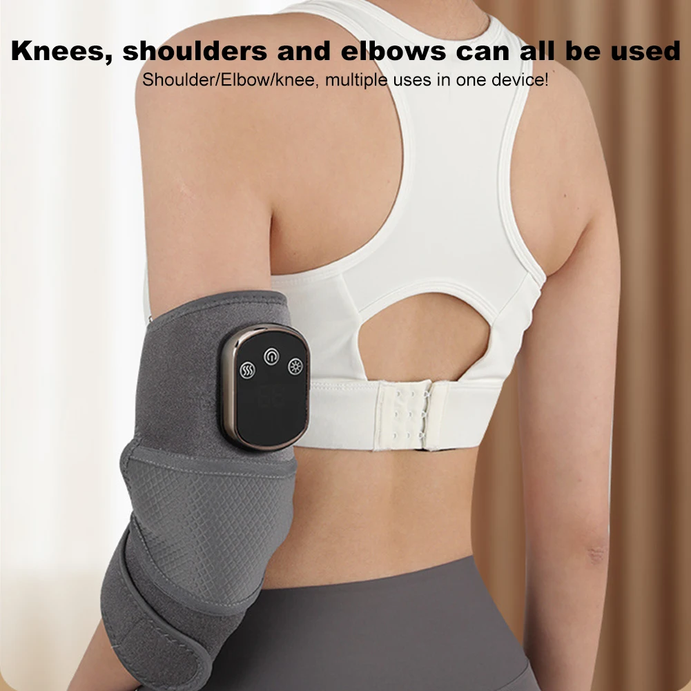 Masseur électrique de protection de cheville et de poignet avec 3 modes de vibration 5 niveaux de chaleur pour la tendinite d'achille et la fasciite plantaire