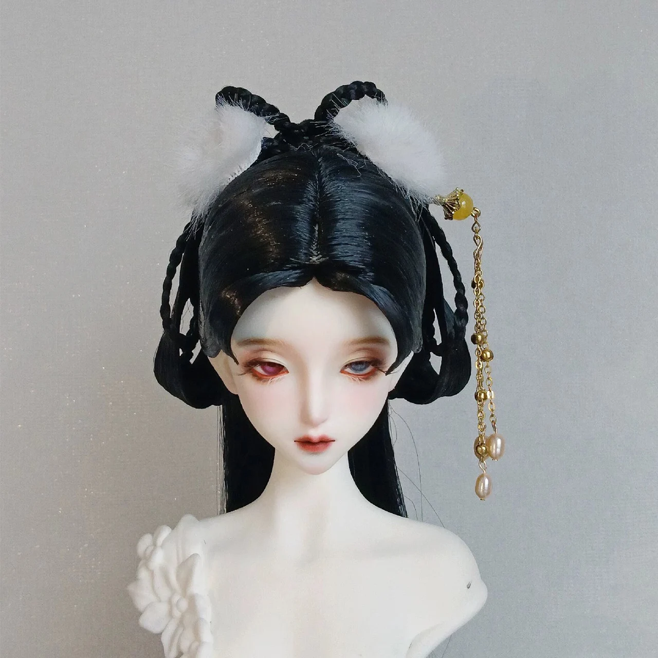 

1/6 1/4 1/3 Scale BJD Doll Wigs Ancient Costume Hanfu Vintage Long Hair Fairy Wig For YOSD MSD SD13 SSDF Uncle Accessories A2013