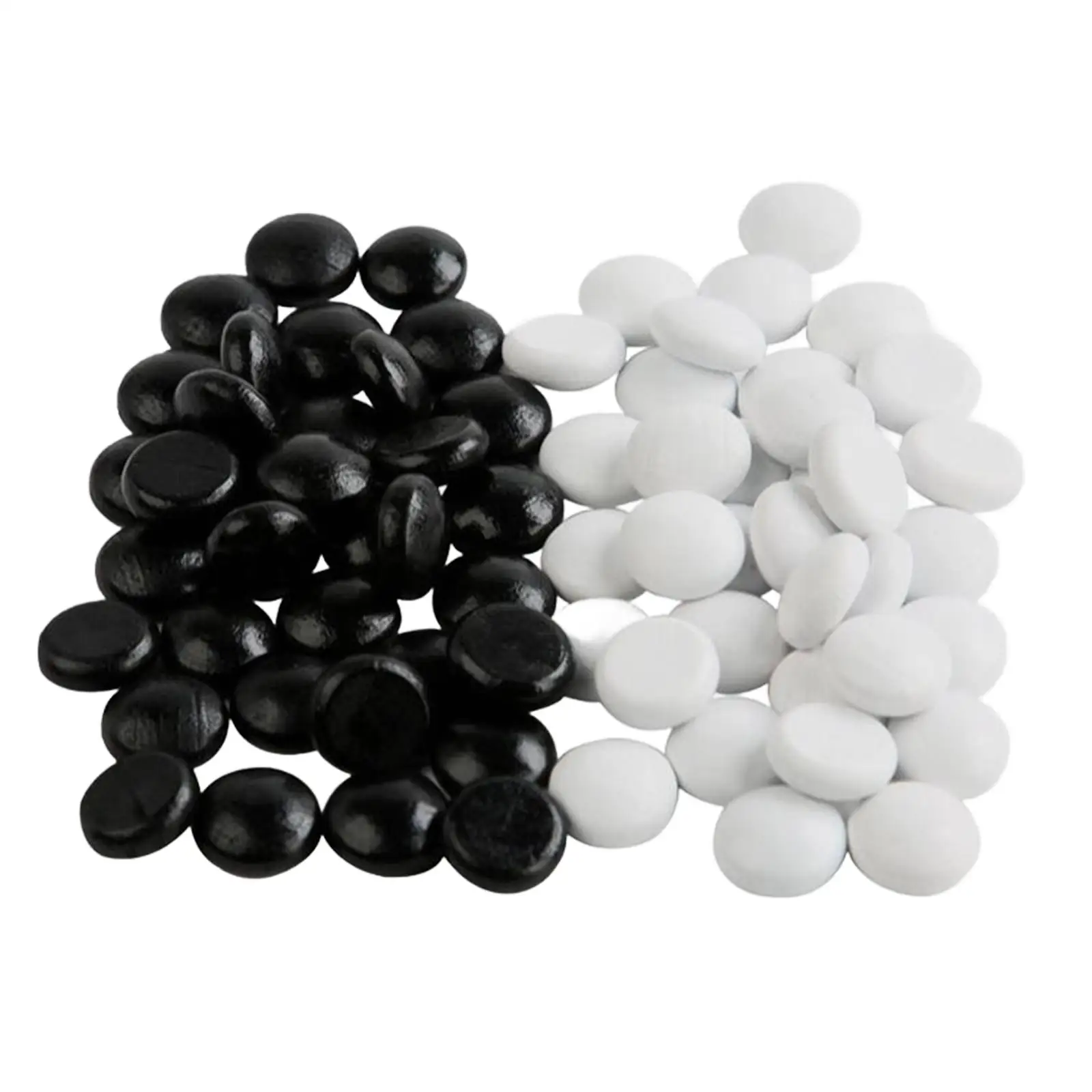 

Wooden Go Game Pieces Black and White Baduk Stones Strategy Board Game Accessories for Go Chess Play