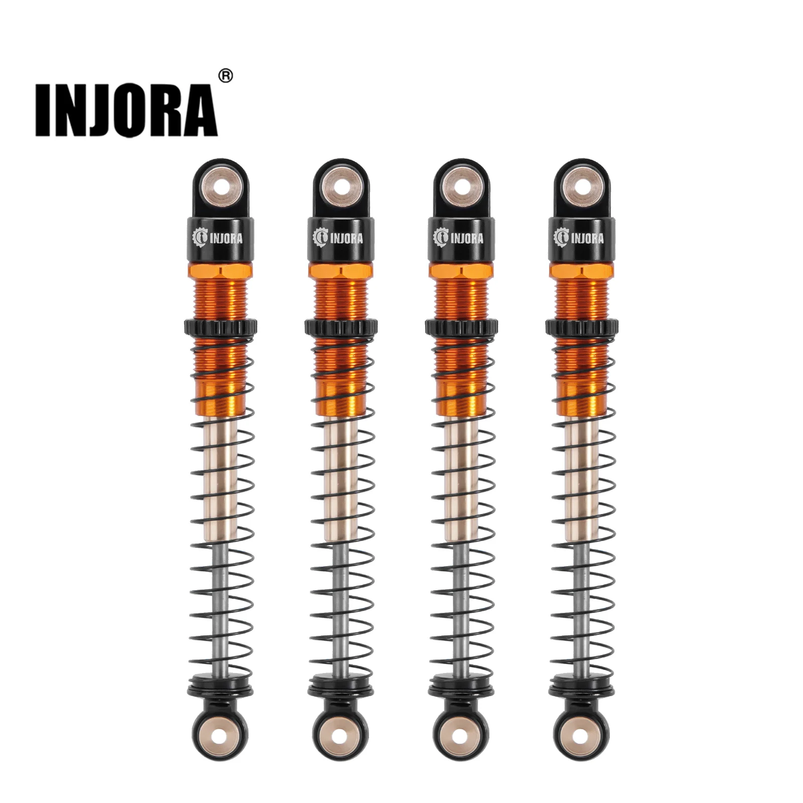 

INJORA 51mm Aluminum Long Travel Threaded Double Barrel Shocks for 1/24 RC Crawler Axial AX24 SCX24 Upgrade