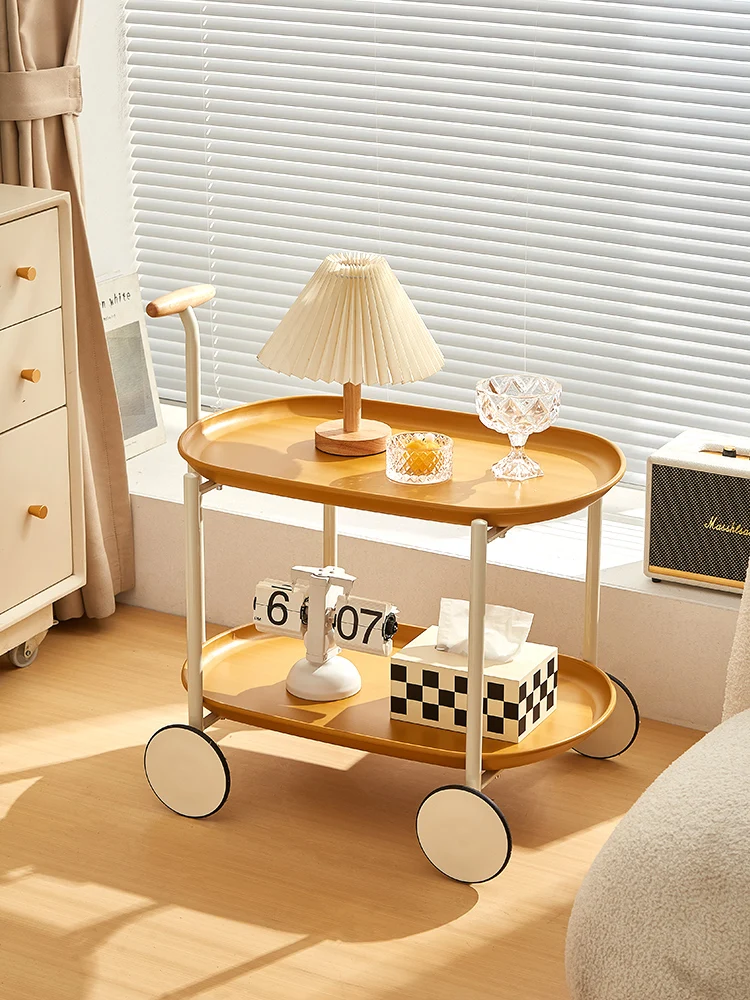 Cream Sand Hair Edge Table End Table Floor Decoration Bed Soft Decoration Storage Shelf Trolley