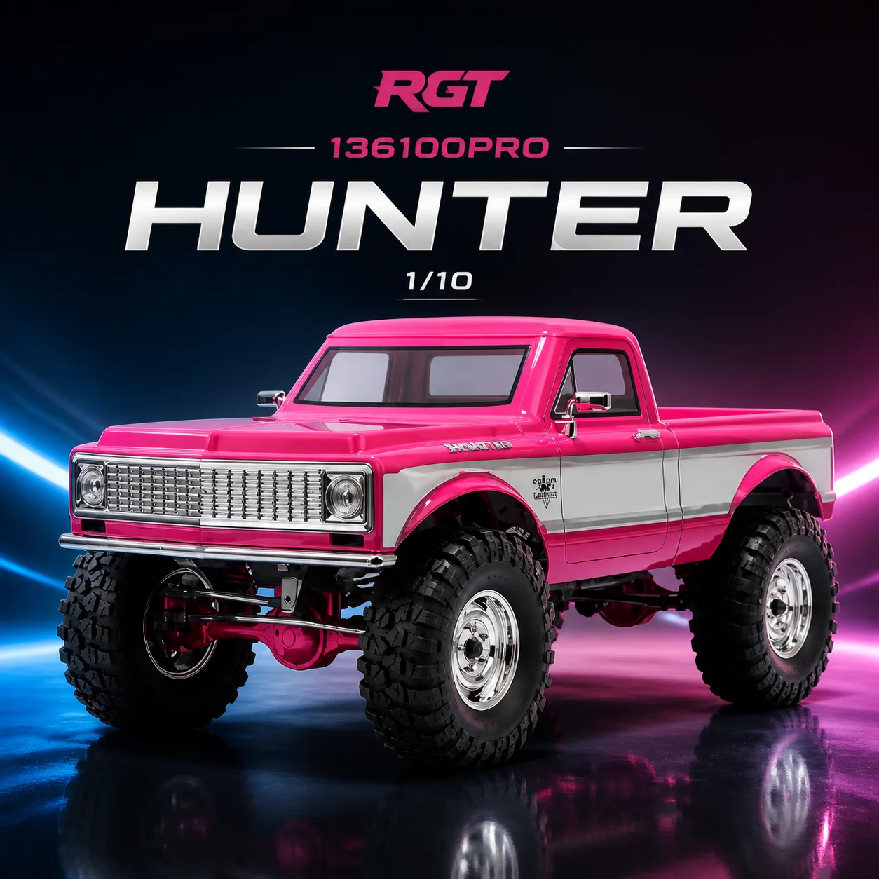 RGT New 136100PRO 1/10 HUNTER Brushless RC Car FOC Climbing Car Remote Control Off-Road Vehicle 4WD Simulation Model Toy