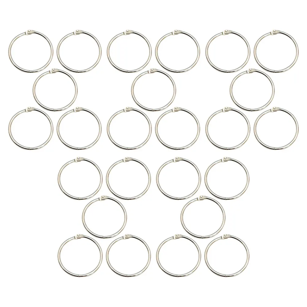 25 قطعة حلقات الموثق الكتب المعدنية فضفاضة ورقة المفكرة خواتم عملية Diy بها بنفسك سجل القصاصات مؤشر بطاقات مكتب الاستخدام المدرسي #5