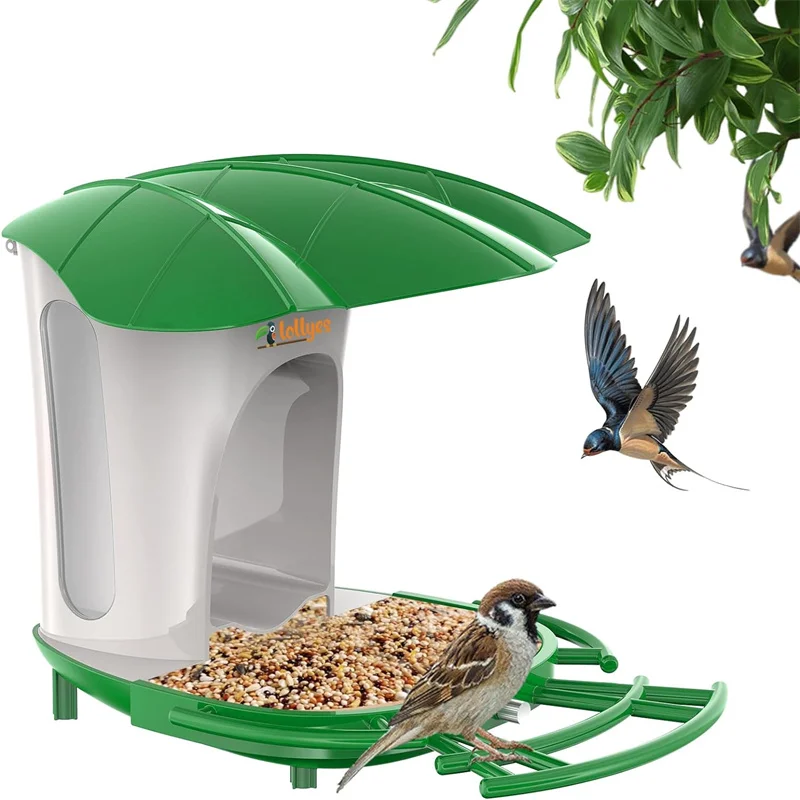 Bird Feeders Outdoors Birdhouse Feeder Wild Bird Seed Outside Feeders and Garden Decoration Yard for Bird Watchers