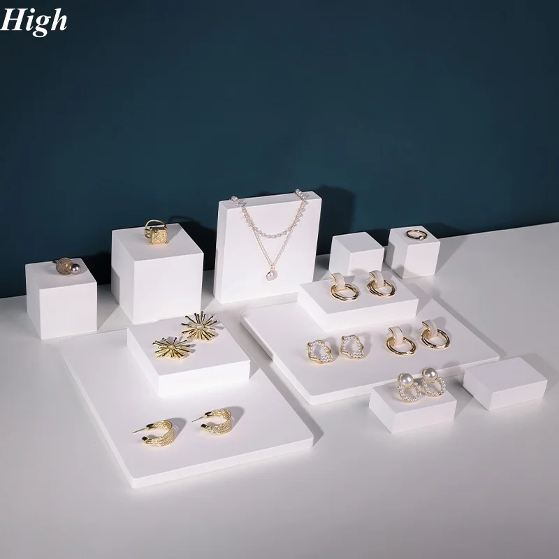 

Gypsum Cube Set, Modern Display Stand for Creative Jewelry Showcase, Photography Props & Home Decor
