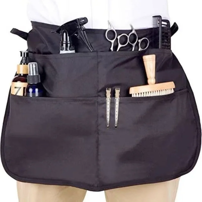 Beauty Salon Apron With Pockets Woman Man Barber Professional Hairdresser Apron Material Barber Hair Stylist Barista Accessories