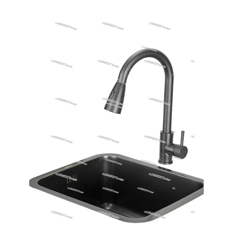 

Stylish and Durable 304 Stainless Steel Kitchen Sink, Compact Drop-in Design, Perfect for Small Balcony or Studio Apartments