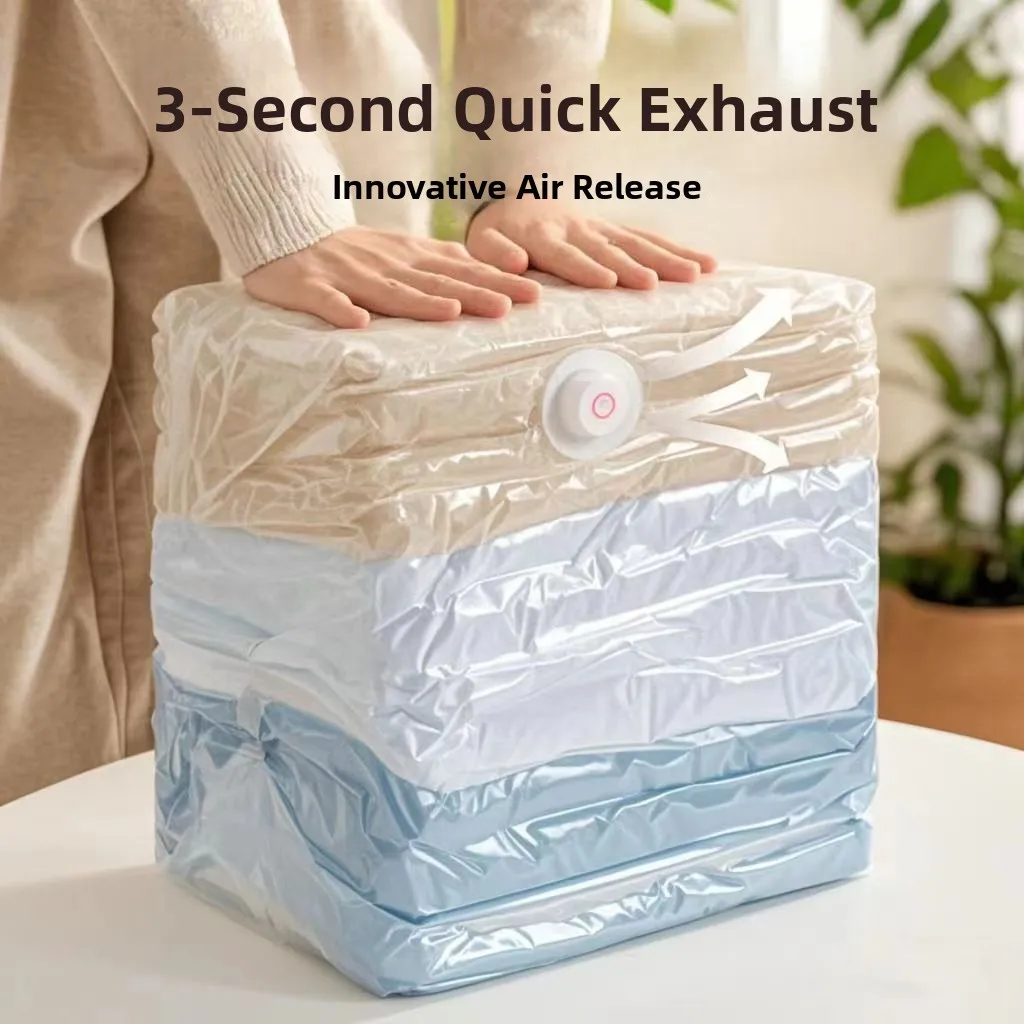 Thickened Three-Dimensional Vacuum Compression Bag for Clothes And Quilts No Need to Pump Air out Special Bag for down Jacket