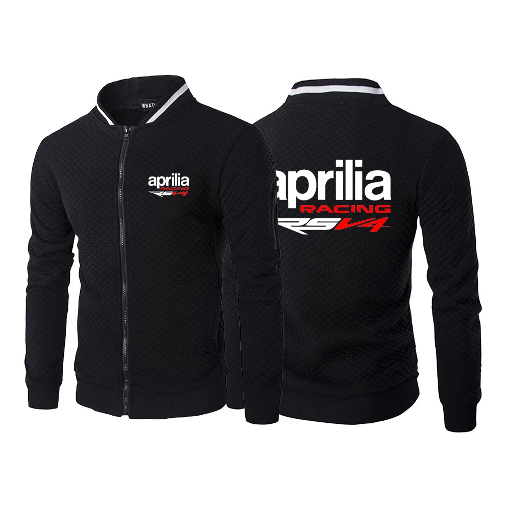 

2023 Aprilia Racing RSV4 Men's New Jacket Long Sleeve Zipper Round Neck Sweatshirt Hoodless Harajuku Outwear Cardigan Coats Tops