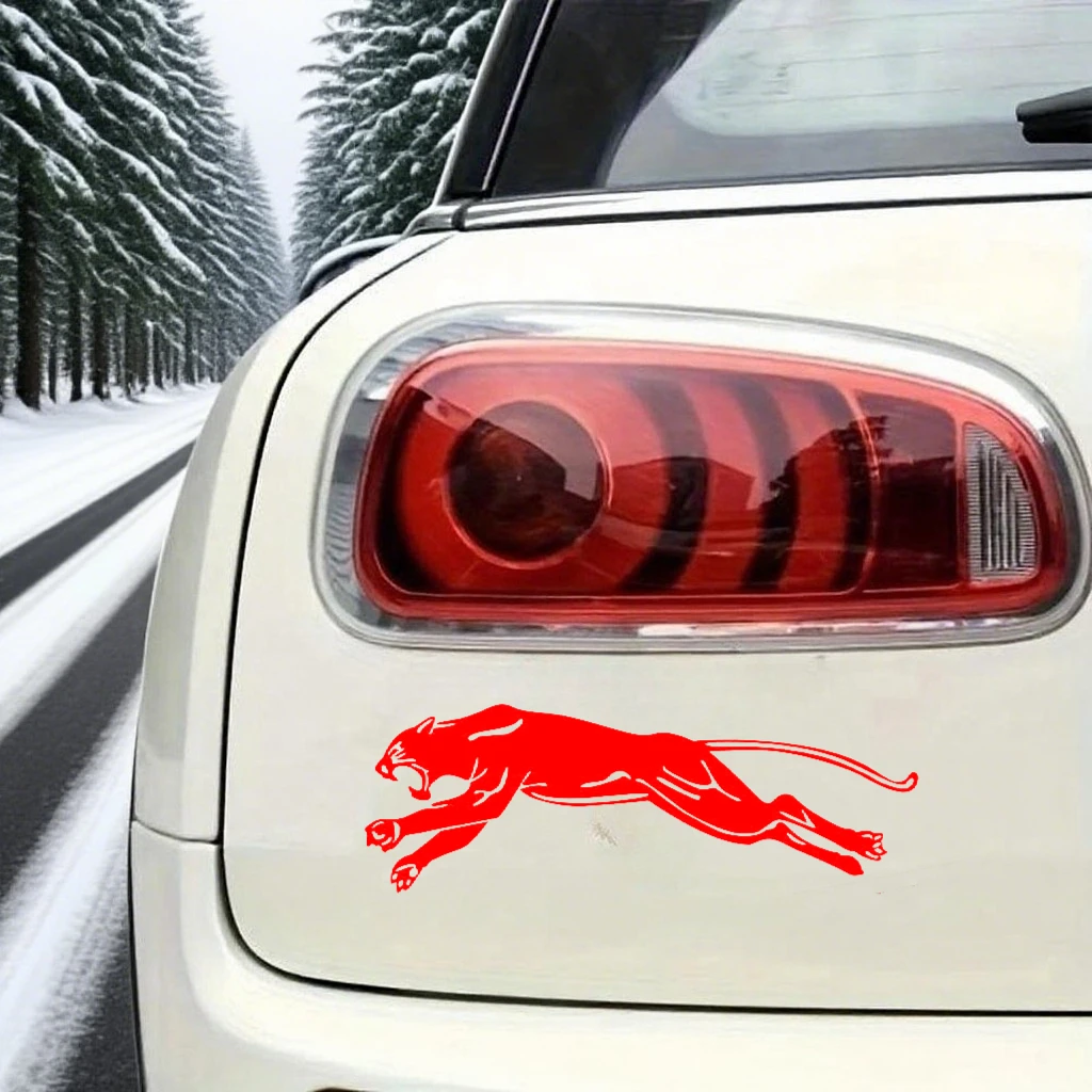 ملصق تصميم النمر الخارجي للسيارة لجسم السيارات والنافذة وثقافة السباق ترقية الشارات الزخرفية