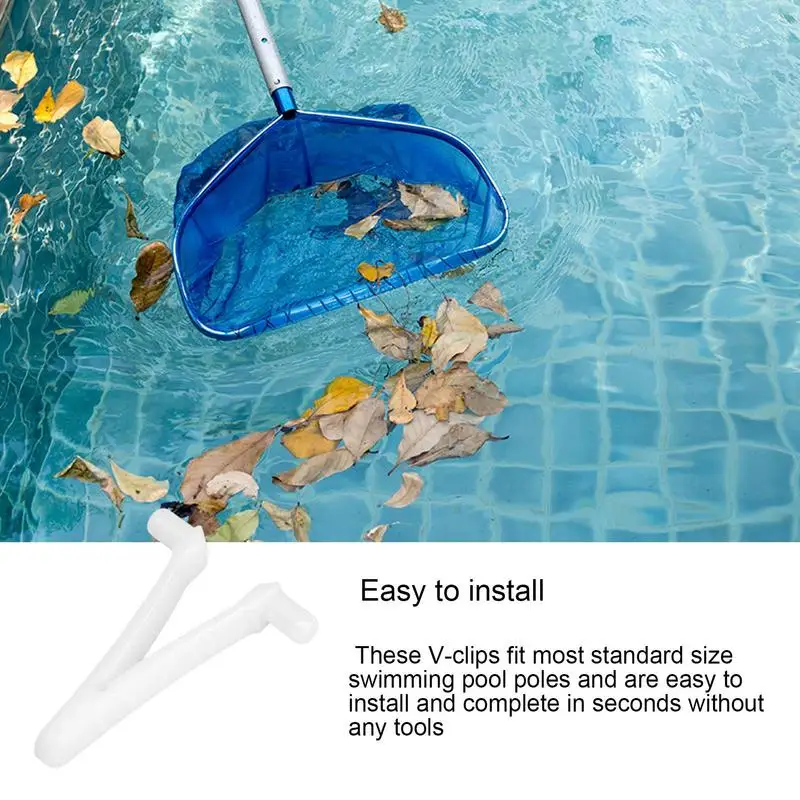 Pool Pole Net Clips para Limpeza, Escova e Skimmer Net, Borboleta, Paredes
