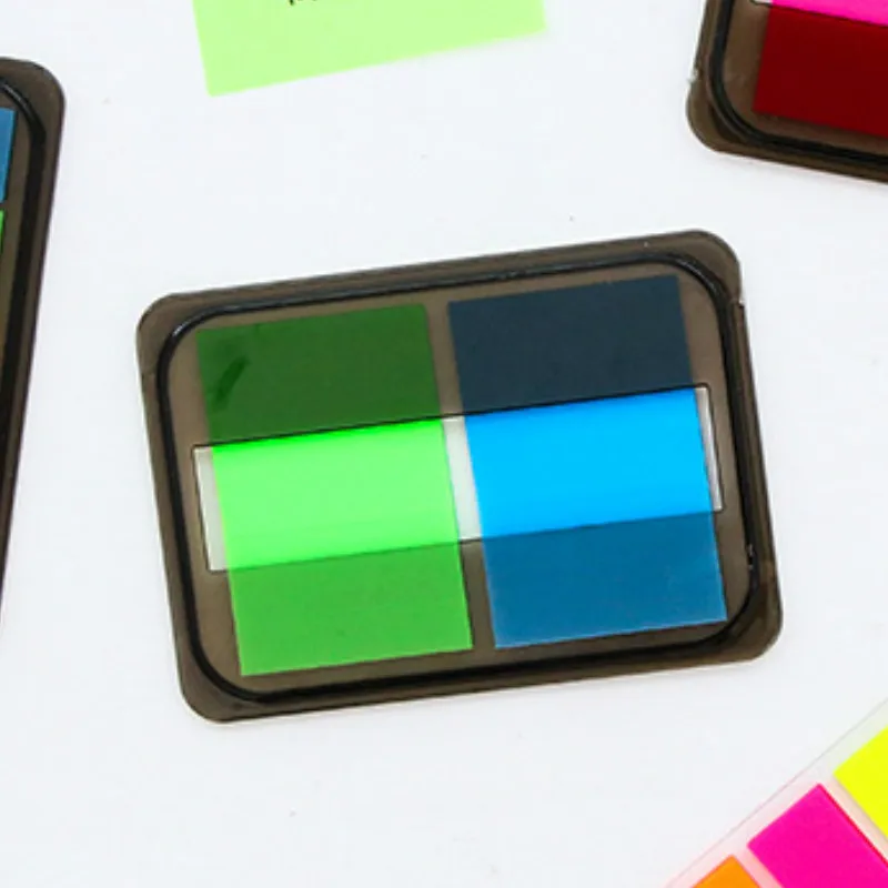 10 Boxs Creative Stationery Drag-pull Bookmark Boxes Tear Fluorescent Color Notes  Cute Notepad Office Decor Sticky Notes