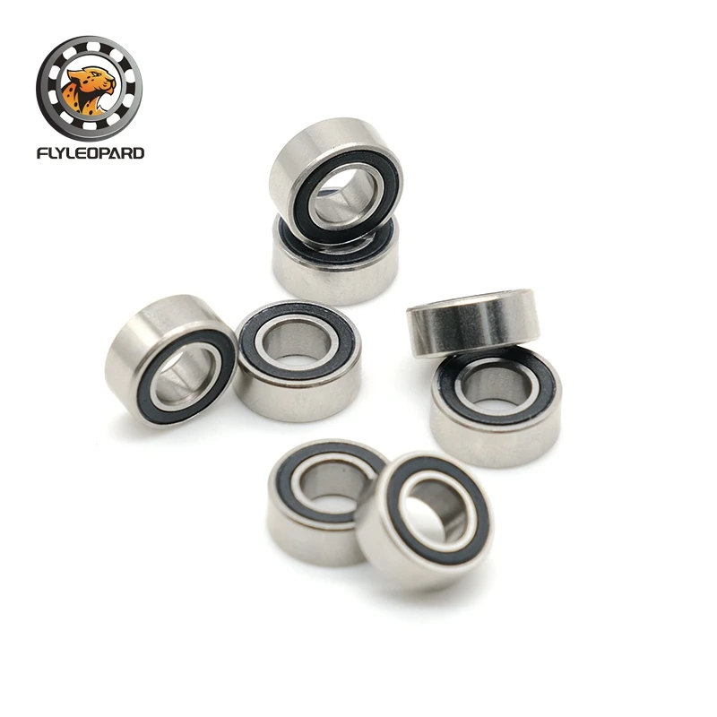 

10PCS SMR105RS 5X10X4 mm Stainless Bearing ABEC-7 Miniature RC Motor SMR105-2RS Ball Bearings SMR105 RS 2RS Black Seal