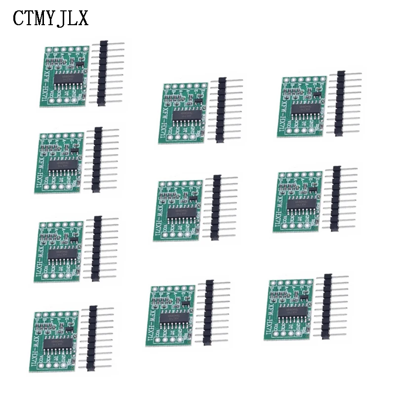 10 stks Mini HX711 Weegsensor Dual-Channel 24 Bit Precisie A/D Module Druksensor Microcontroller Voor Arduino DIY Kit