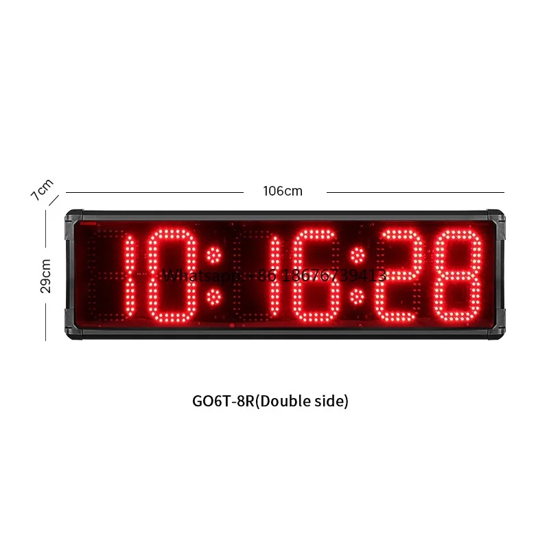 

8 Inch Double Side Display LED Race Timing Clock for Running Events Marathon Timer Waterproof Countdown/Count up Stopwatch