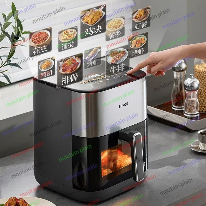 Air Fryer Dual Heat SourceFar Infrared Visible Multi-function Intelligent 6L Large Capacity