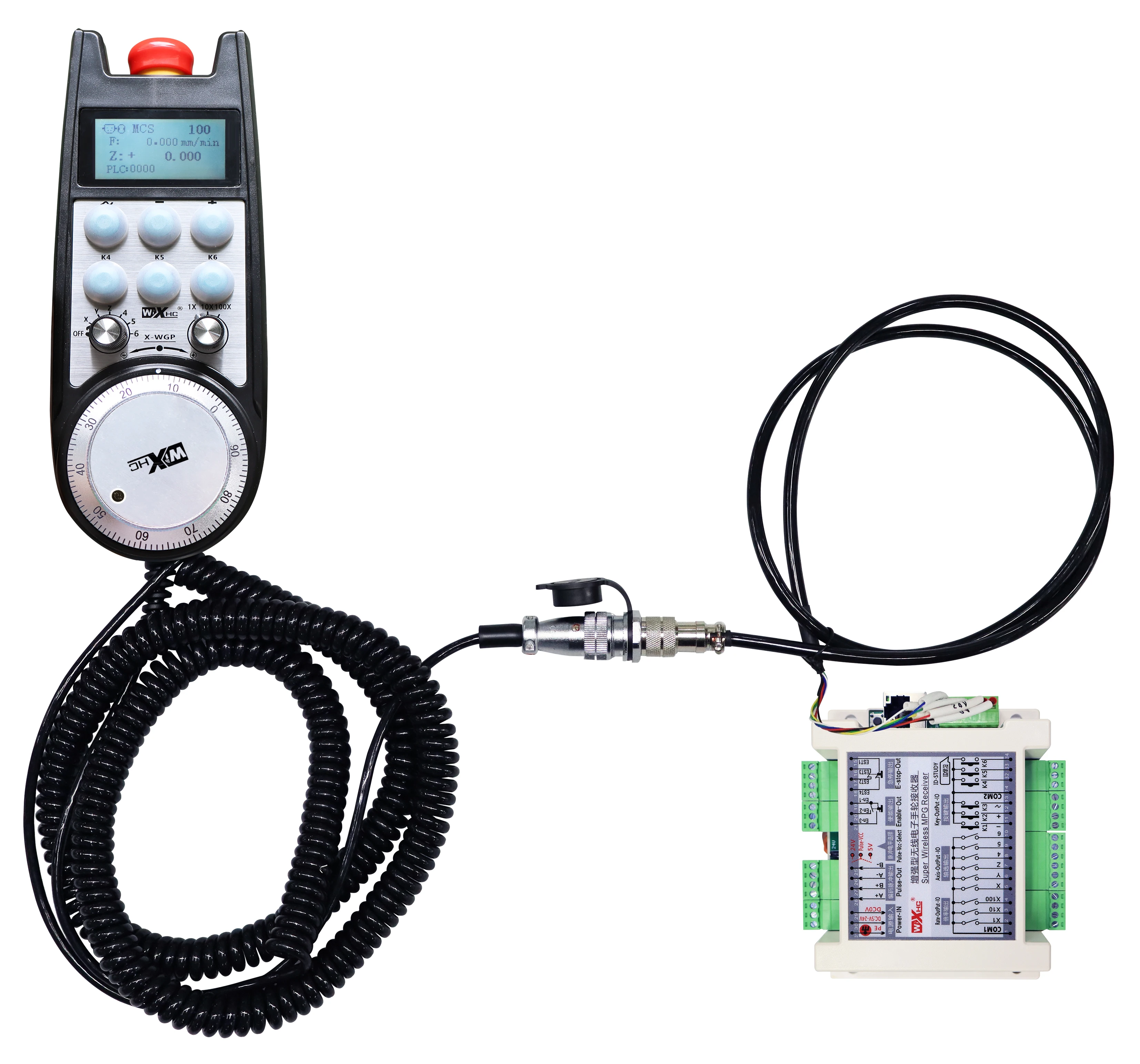 XHC Wired CNC Handwheel MPG Pendant Display Machine Coordinates Compatible with Siemens 828D 840DSL One System Support  6-12axes