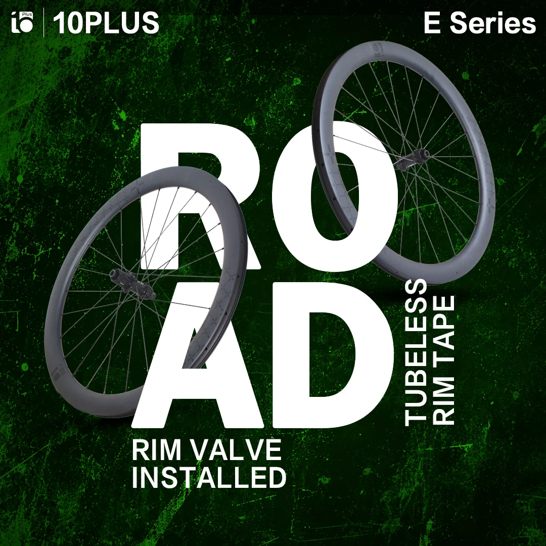 10PLUS Carbon Wheelset 700c Tubeless Ready Disc Brake Road Bike 45T Ratchet Ceramic Hub Pillar 1423 Spokes E Series