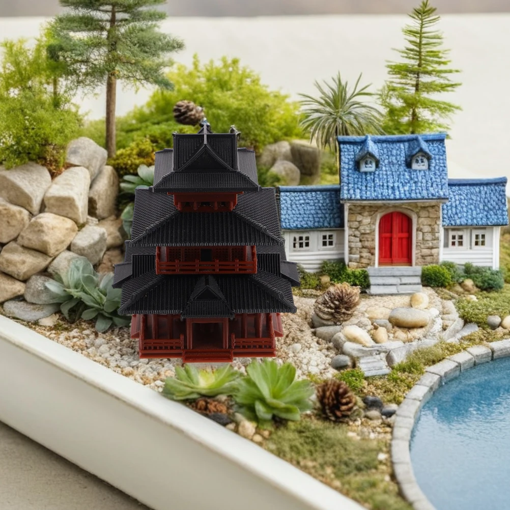 

Modern Miniature Garden Figurine Stilt House Fish Tank Rockery Decor Desktop Ornament Fairy Aquarium Accessories Micro Landscape